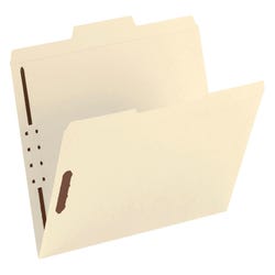 Image for Smead Fastener Folders, Legal Size, 1/3 Assorted Cut, 2 K-Style Fasteners, Manila, Pack of 50 from School Specialty