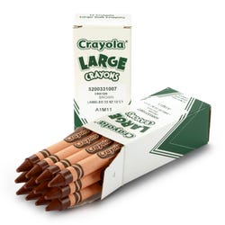 Image for Crayola Large Single-Color Crayon Refill, Brown, Pack of 12 from School Specialty