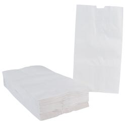 Image for School Smart Paper Bags with Flat Bottom, 6 x 11 Inches, White, Pack of 100 from School Specialty