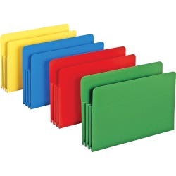 Image for Smead InnDura Expanding File Pocket, Legal Size, 3-1/2 Inch Expansion, Assorted Colors, Pack of 4 from School Specialty