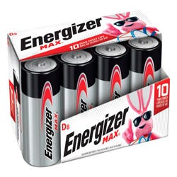 Image for Energizer MAX D Batteries, D Cell Alkaline Batteries, 8 Pack from School Specialty