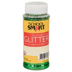 School Smart Craft Glitter, 4 Ounce Jar, Green 2004123