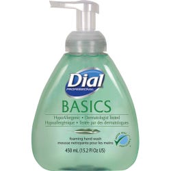 Image for Dial Basics Hypoallergenic Foaming Hand Soap, 15.2 oz, Green, Aloe Vera Fresh Scent from School Specialty