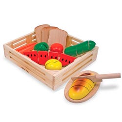 Image for Melissa & Doug Wooden Cutting Food Box, Set of 10 from School Specialty