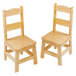 Image for Melissa & Doug Wooden Chairs, 12 x 11-1/2 x 24-3/4 Inches, Natural, Set of 2 from School Specialty