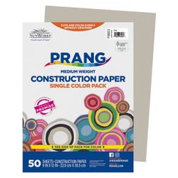 Image for Prang Medium Weight Construction Paper, 9 x 12 Inches, Gray, 50 Sheets from School Specialty