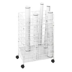 Image for Safco Steel Wire Mobile Roll File 24 Compartment, 21 x 14-1/4 x 31-3/4 Inches, White from School Specialty
