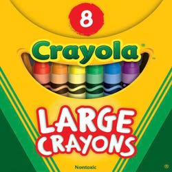 Image for Crayola Large Crayons in Tuck Box, Assorted Colors, Set of 8 from School Specialty
