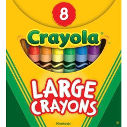 Image for Crayola Large Crayons in Tuck Box, Assorted Colors, Set of 8 from School Specialty