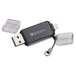 Image for Verbatim Store 'N' Go Dual USB 3.0 Flash Drive for Apple Lightning Devices, 64 GB from School Specialty