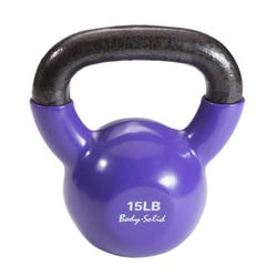 Image for Body Solid Vinyl Coated Colored Kettlebells, 15 Pounds from School Specialty