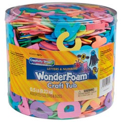 Image for Wonderfoam Letters and Numbers Set, 1-1/2 in, Assorted Color, 1/2 lb from School Specialty