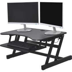Image for Lorell Adjustable Desk Riser Plus, 34-1/2 x 27 x 5 to 18 Inches, Black from School Specialty
