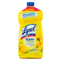 Image for Lysol Clean/Fresh Lemon Cleaner, 40 Ounces, Pack of 9, Yellow from School Specialty