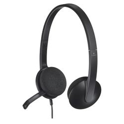 Image for Logitech H340 Binaural Light-Weight Plug and Play USB On-Ear Headset, Black from School Specialty
