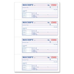 Image for Tops 2 Parts Carbonless Duplicate Manifold Receipt Book, 2-3/4 X 7-1/8 in, Canary, Pack of 200 from School Specialty