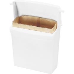 Image for Rubbermaid Compact Sanitary Napkin Receptacle, Plastic, 12-1/2 x 5-1/4 x 10-3/4 Inches from School Specialty