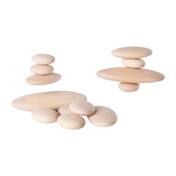 Guidecraft Wooden Stackers River Stones, Set of 20 Item Number 2013522