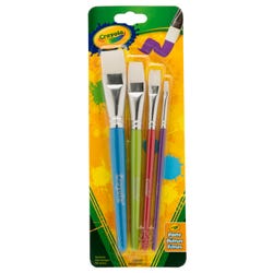Image for Crayola Big Paint Brush Set, Flat Type, Wooden Handle, Assorted Sizes, Set of 4 from School Specialty