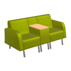 Image for Classroom Select Soft Seating NeoLink Integrated Center, Two Arm Chairs, 66 x 32 x 34 Inches from School Specialty