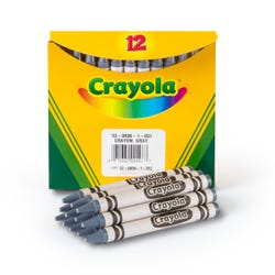 Image for Crayola Crayon Refill, Standard Size, Gray, Pack of 12 from School Specialty