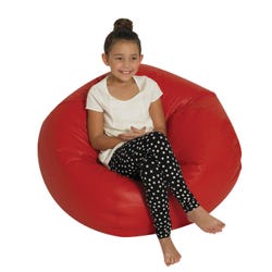 Image for Children's Factory Premium Bean Bag Chair, 35 Inches, Vinyl, Red from School Specialty
