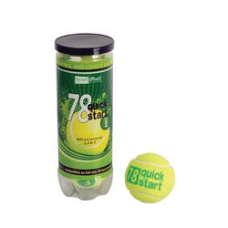Image for Oncourt Offcourt Quickstart 78 Tennis Balls, Ages 11 and Up, Case of 72 Balls, 24 cans, 3 Balls per Can from School Specialty