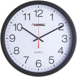 Image for Lorell Slimline Wall Clock, Quartz, 12-1/2 Inches, Black from School Specialty