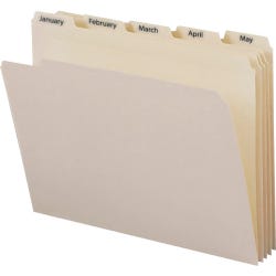 Image for Smead Monthly Indexed File Folders, Letter Size, Jan-Dec, Manila, 1 Set from School Specialty