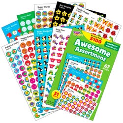 Image for Trend Enterprises Awesome Assortment superSpots and superShapes Incentive Stickers, Colossal Variety Pack, Pack of 5100 from School Specialty