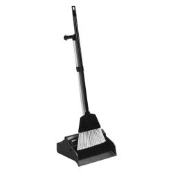 Image for Genuine Joe Lobby Dust Broom and Pan Combo Kit, 32 Inch Handle , Plastic, Black from School Specialty