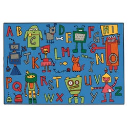 Image for Carpets for Kids KID$Value Reading Robots Carpet, 4 x 6 Feet, Rectangle, Multicolored from School Specialty