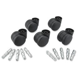 Image for Master Caster Nonhooded Future Deluxe Casters, Set of 5, Matte Black from School Specialty