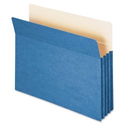 Image for Smead Expanding File Pocket, Letter Size, 3-1/2 Inch Expansion, Blue from School Specialty