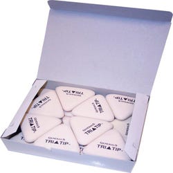 Image for Factis Pencil Tri-Tip Erasers, White, Pack of 24 from School Specialty
