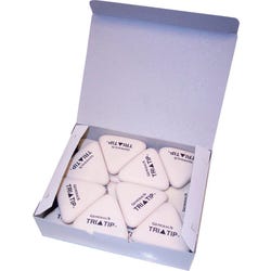 Factis Pencil Tri-Tip Erasers, White, Pack of 24 Item Number 2003205