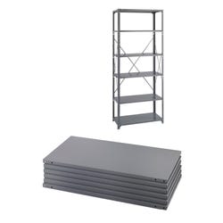 Image for Safco Industrial Duty Shelving Unit, 36 in W X 18 in D, Steel, Dark Gray, 6-Shelves from School Specialty