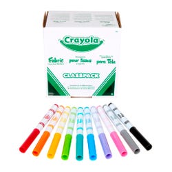 Image for Crayola Fabric Markers, Fine Line, Assorted Colors, Set of 80 from School Specialty