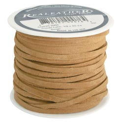 Image for Silver Creek Leather Suede Lacing, 1/8 in X 25 yd, Natural from School Specialty