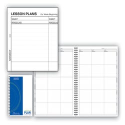 Image for Hammond & Stephens 0403-8 P Lesson Plan Book, PolyIce Cover, 8-1/2 x 11 Inches, 8 Subjects, 40 Week, Green/ Blue from School Specialty