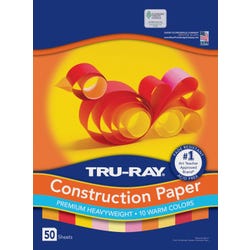 Tru-Ray Sulphite Construction Paper, 9 x 12 Inches, Assorted Warm Color, 50 Sheets Item Number 1398064