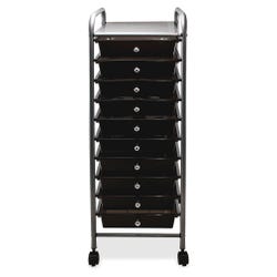 Image for Advantus 10-Drawer Organizers with Casters, 13 x 15-1/2 x 37-5/8 in, Smoke from School Specialty