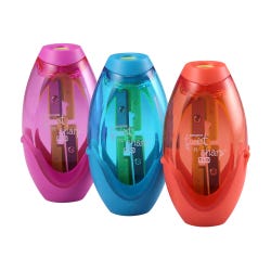 Image for Bostitch Twist-n-Sharp Duo 2-Hole Pencil Sharpener, Assorted Colors from School Specialty