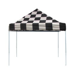 Image for ShelterLogic Pro Pop-Up Canopy with Black Roller Bag, 10 X 10 ft, Steel, Checkered Flag Cover from School Specialty