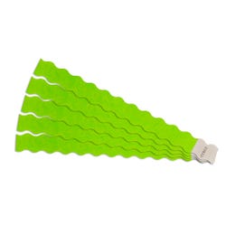 Image for Sicurix Wristbands, Wavy, Green, Pack of 100 from School Specialty