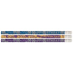 Image for Musgrave Pencil Co. Happy Birthday From Principal Pencils, Pack of 12 from School Specialty