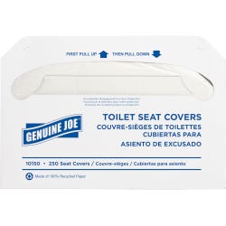 Image for Genuine Joe Biodegradable Flushable Toilet Seat Cover, White, Carton of 2500 from School Specialty