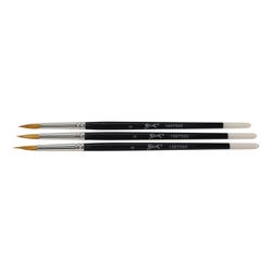 Image for Sax Watercolor Sabeline Brushes, Round Type, Short Handle, Size 6, Pack of 3 from School Specialty