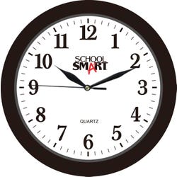 Image for School Smart Silent Movement Wall Clock, 10 in White Dial, Black Frame from School Specialty
