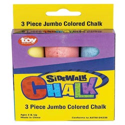 Image for Jumbo Sidewalk Chalk, Pack of 3 from School Specialty
